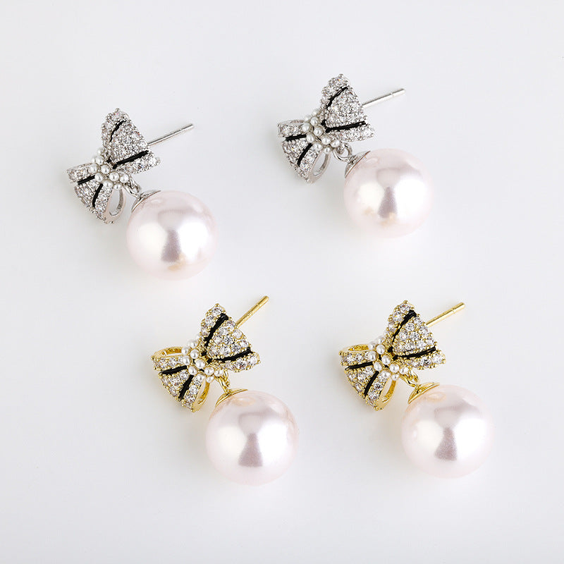 The Bow Pearl Earrings