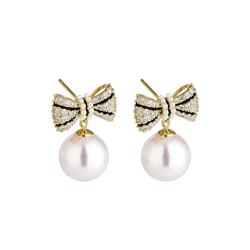 The Bow Pearl Earrings